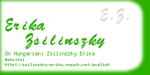 erika zsilinszky business card